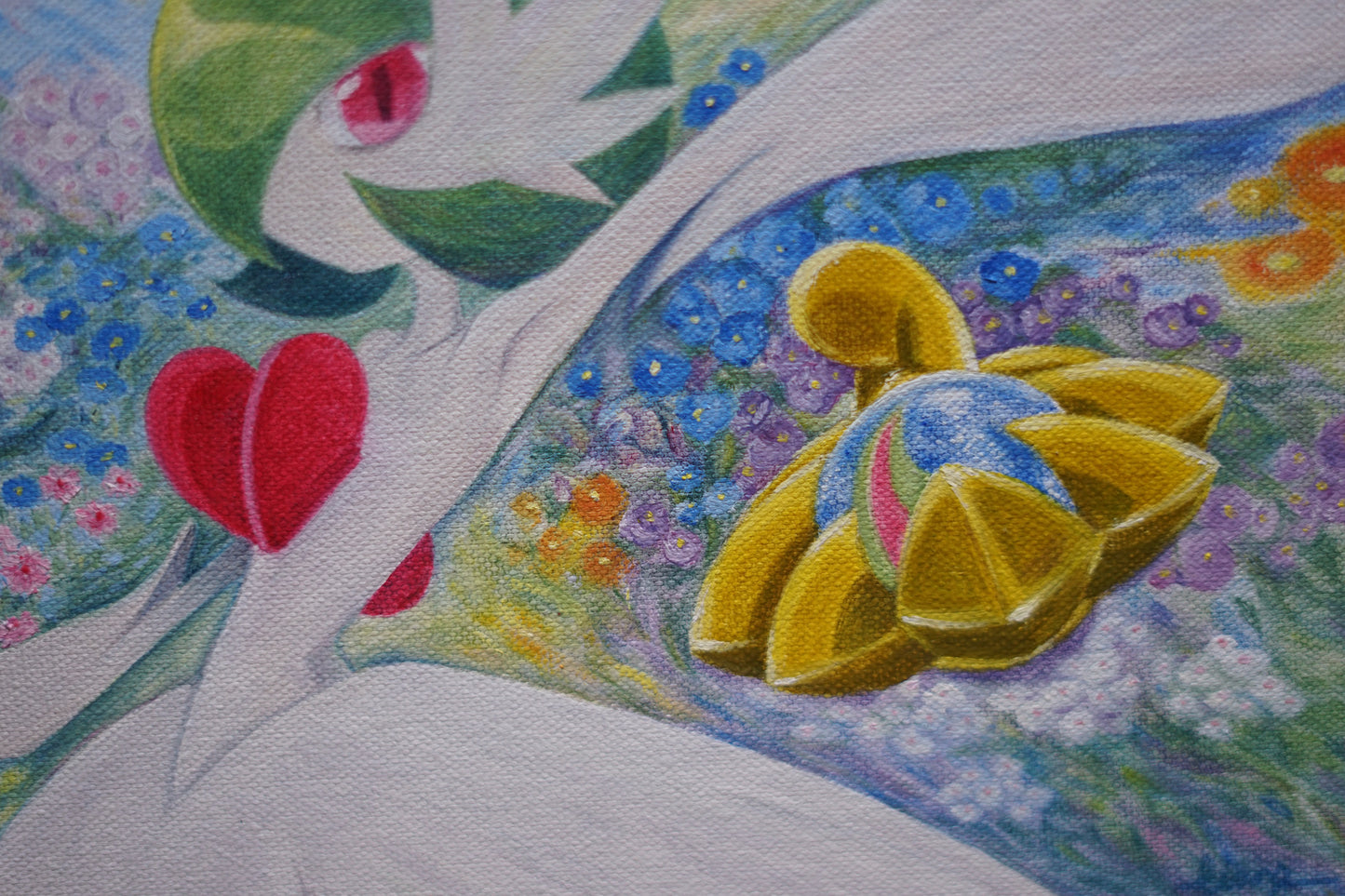 Original Oil Painting of Mega Gardevoir | Pokémon-Inspired Fantasy Art | 10" x 8" Canvas