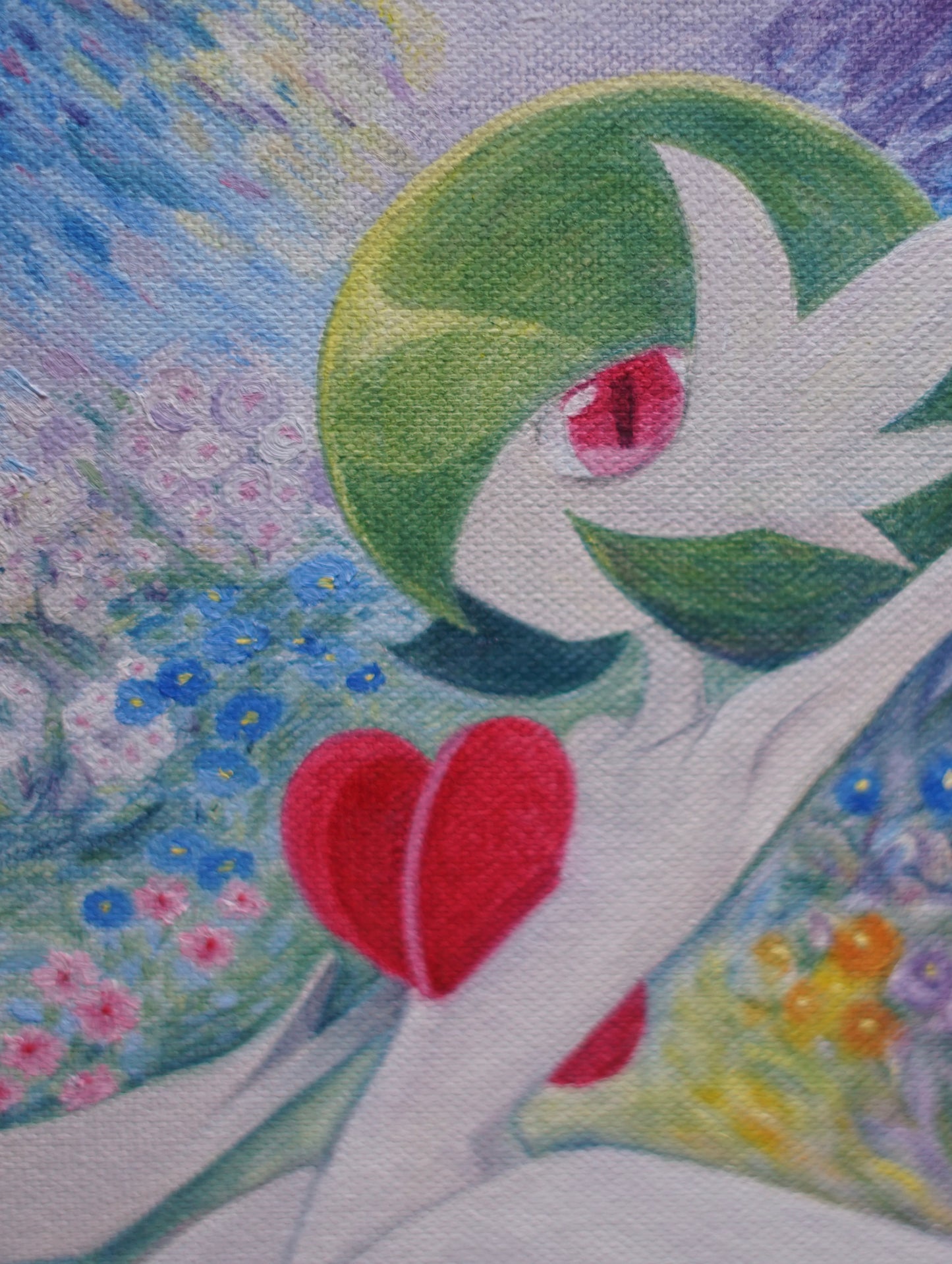 Original Oil Painting of Mega Gardevoir | Pokémon-Inspired Fantasy Art | 10" x 8" Canvas