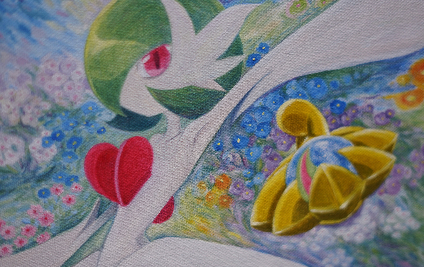 Original Oil Painting of Mega Gardevoir | Pokémon-Inspired Fantasy Art | 10" x 8" Canvas